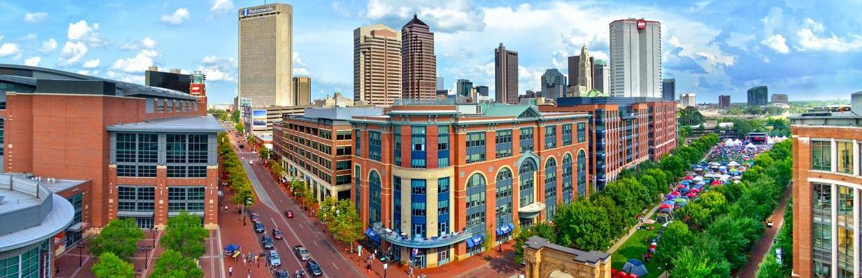 Arena District aerial view